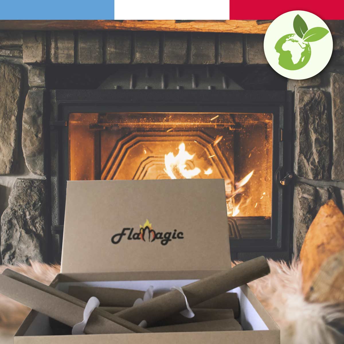 Idée cadeau écologique - Boite Décorative d'allume feux - FlaMagic ®